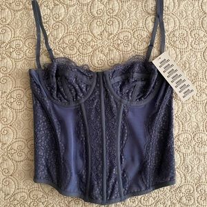 Urban Outfitters Modern Love Corset Blue